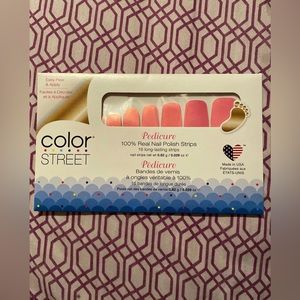 ColorStreet Pedicure NailPolish Strips “Strawberry Sunrise”